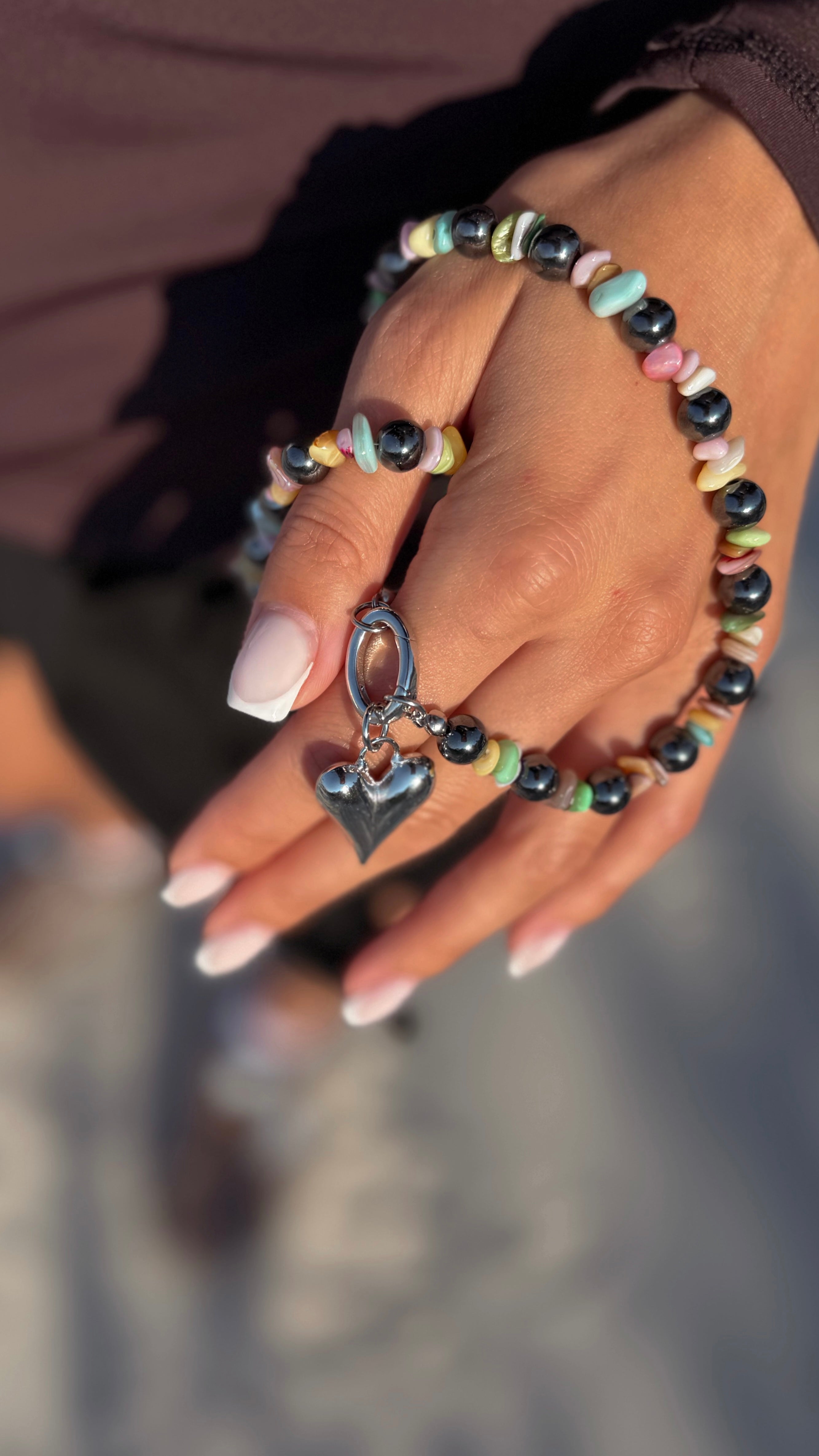NECKLACE 59 - Pearl Hematite, 43cm