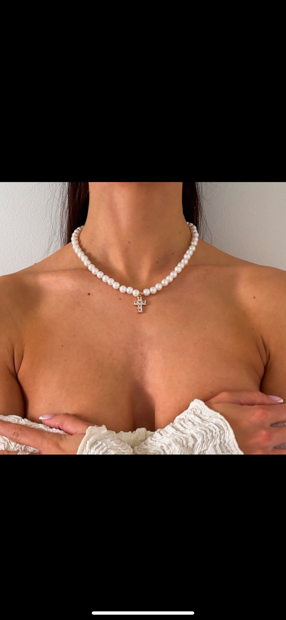 NECKLACE 61 - Pearl Majorka, 39cm