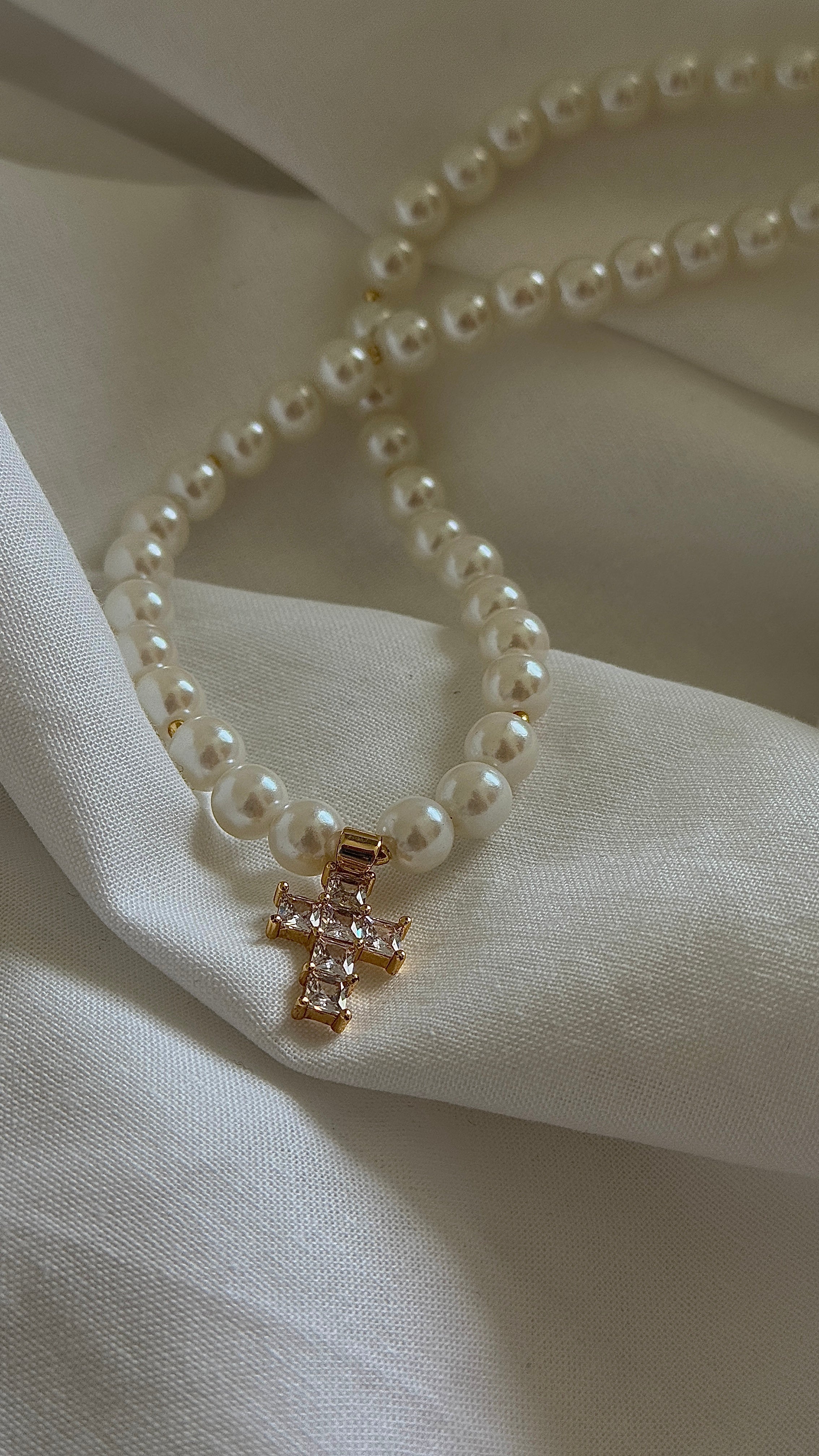 NECKLACE 61 - Pearl Majorka, 39cm