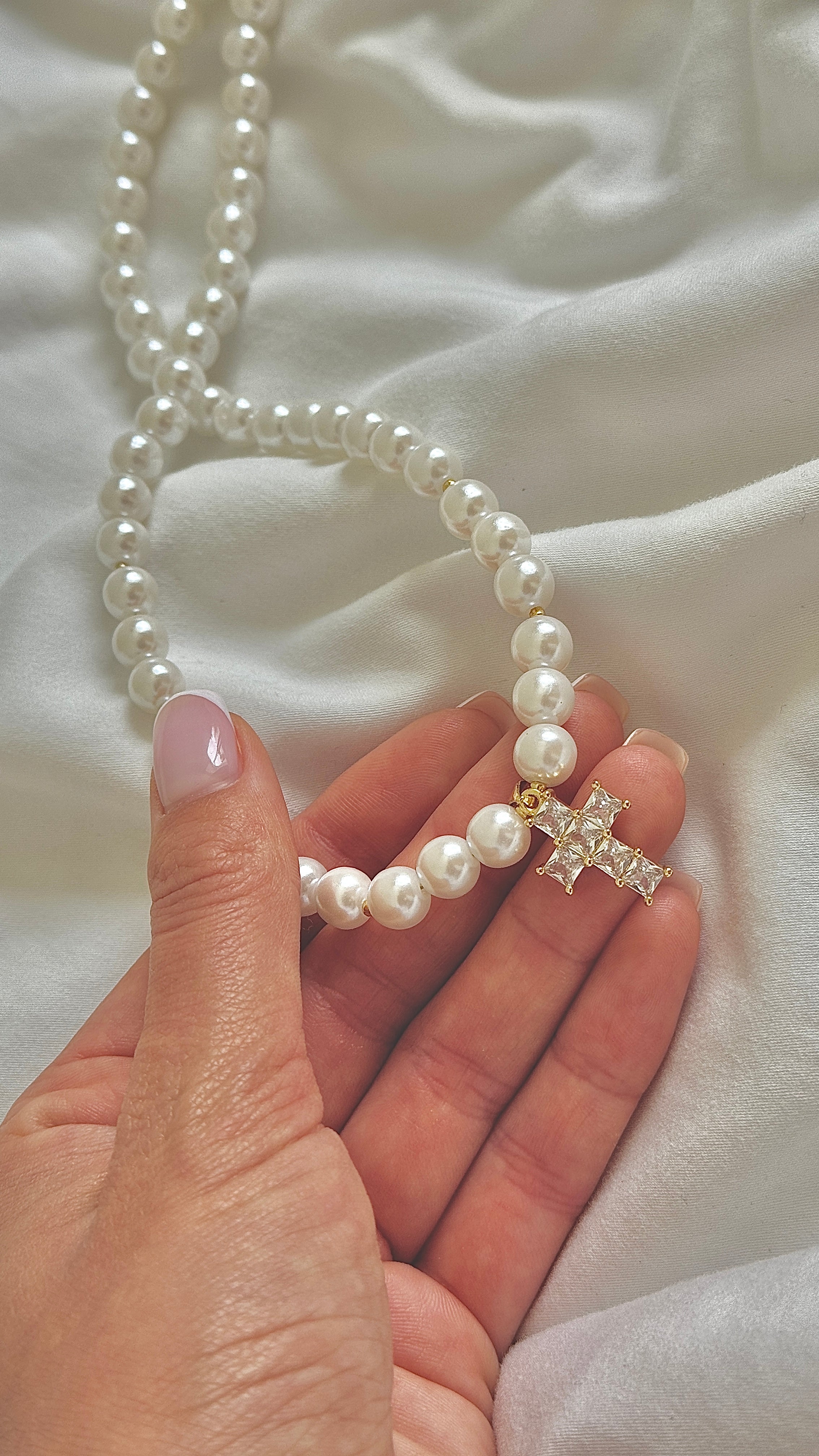 NECKLACE 61 - Pearl Majorka, 39cm