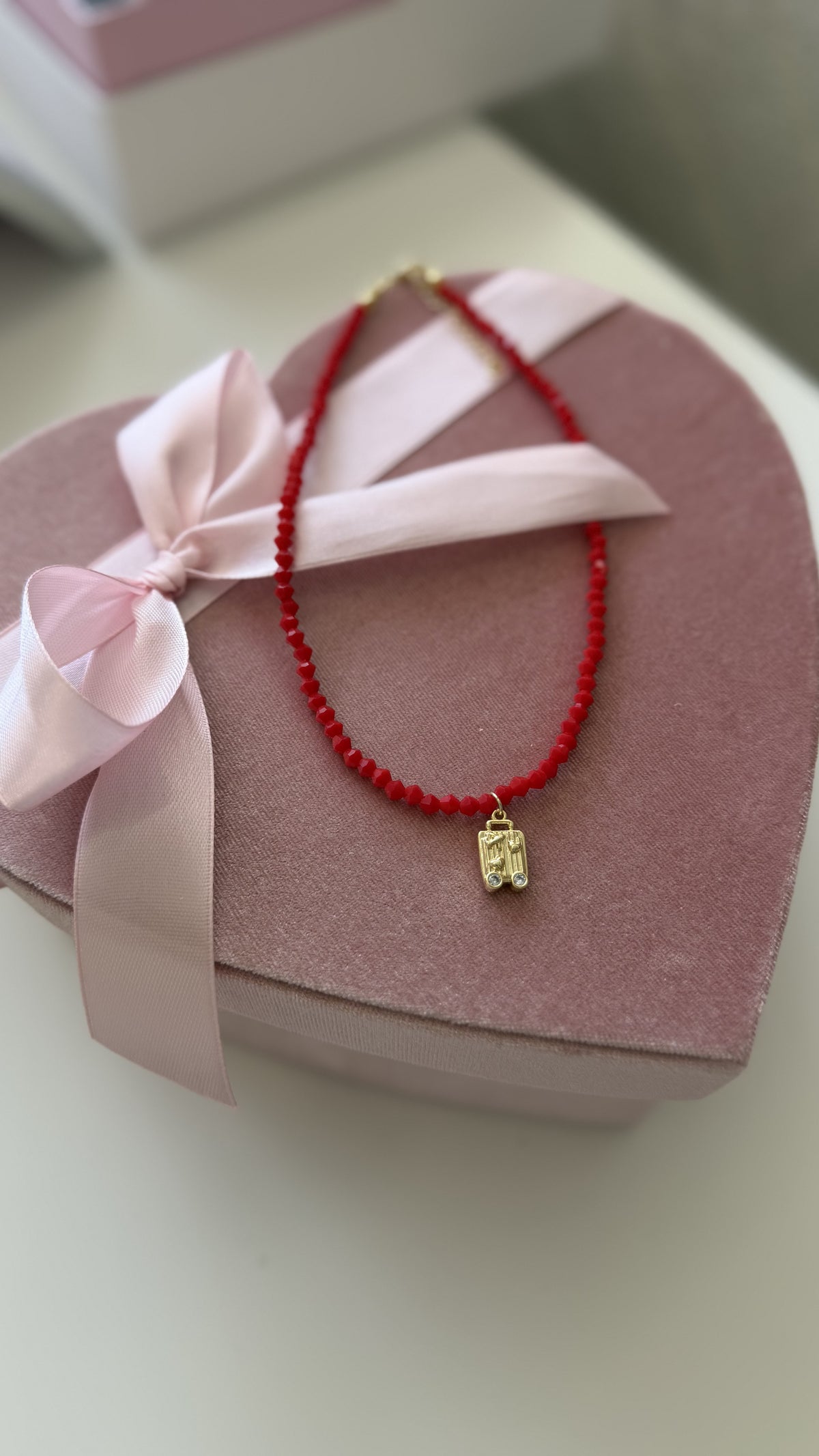 CHOKER RED - 36cm