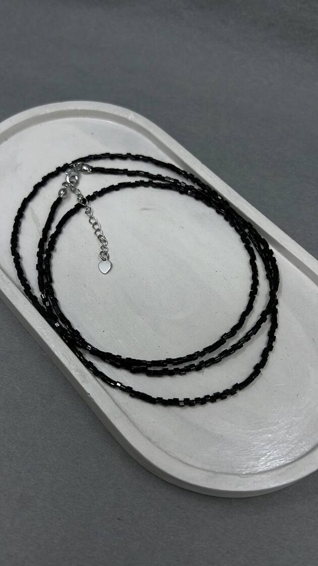 [CHOKER28] Double Choker Black Glance