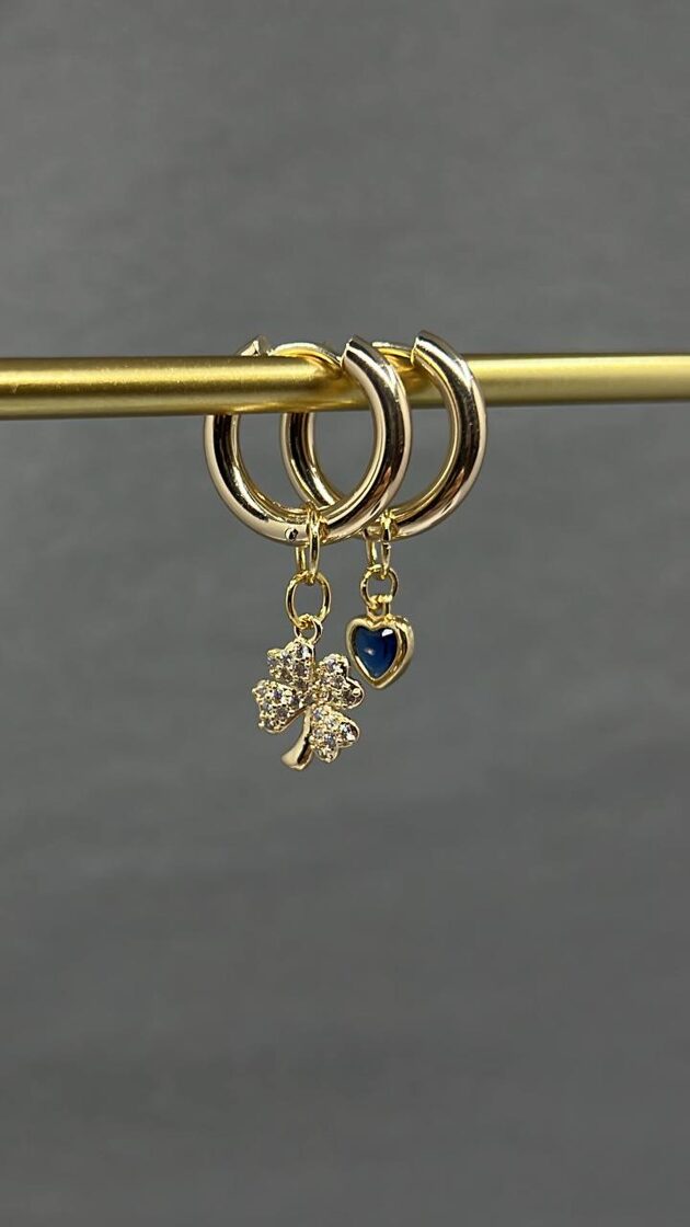 Auskari KONGO18 ar CLEVER un ZILO SIRDI, eleganta dizaina rotaslietas.